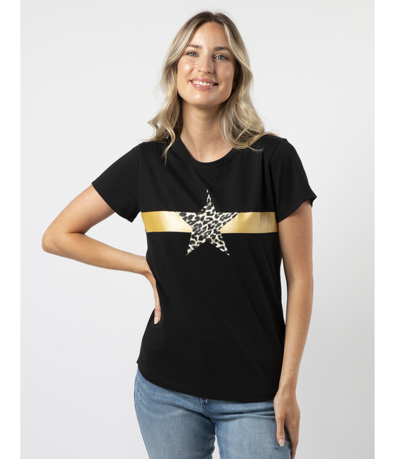 Stella + Gemma Leopard Star Tee