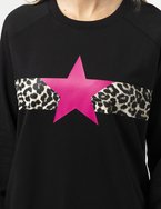 Stella + Gemma Classic Sweater with Neon Pink Star