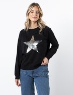 Stella + Gemma Classic Sweater with Sequins