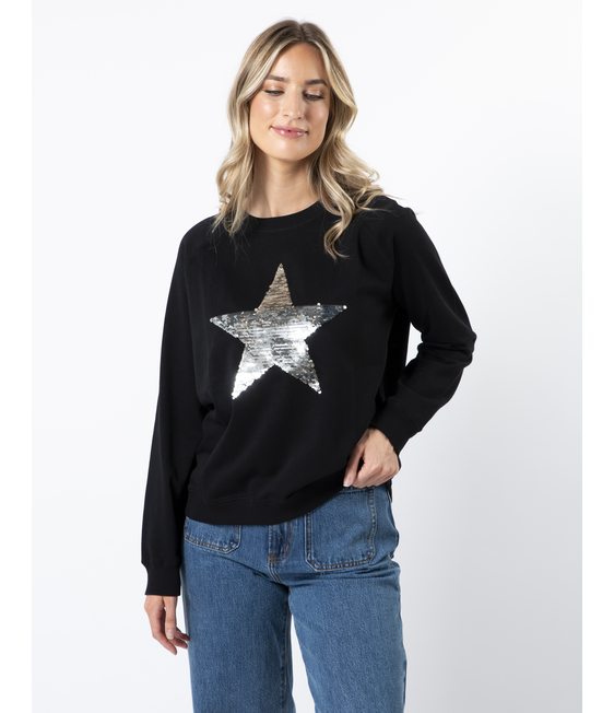 Stella + Gemma Classic Sweater with Sequins