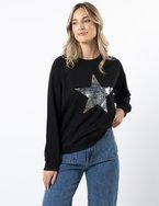 Stella + Gemma Classic Sweater with Sequins