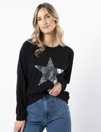 Stella + Gemma Classic Sweater with Sequins