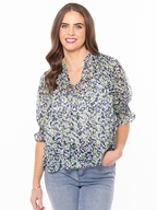 Seeking Lola Celeste V Neck Top