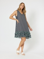 Threadz Stripe Frill Hem Dress