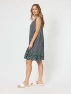 Threadz Stripe Frill Hem Dress