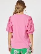 Threadz Kyla Lace Sleeve T-Shirt