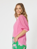 Threadz Kyla Lace Sleeve T-Shirt