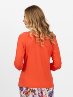 Vassalli Boat Neck Top with 3/4 Sleeve