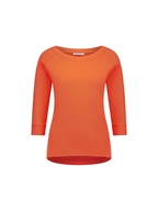 Vassalli Boat Neck Top with 3/4 Sleeve