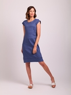 Oh Three Stretch Linen V Exposed Zip Dress