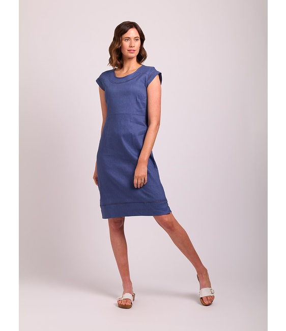 Oh Three Stretch Linen V Exposed Zip Dress