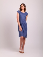 Oh Three Stretch Linen V Exposed Zip Dress