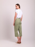 Oh Three Stretch Linen Wide Leg Trousers