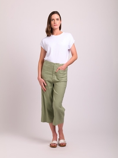 Oh Three Stretch Linen Wide Leg Trousers-style-MCRAES