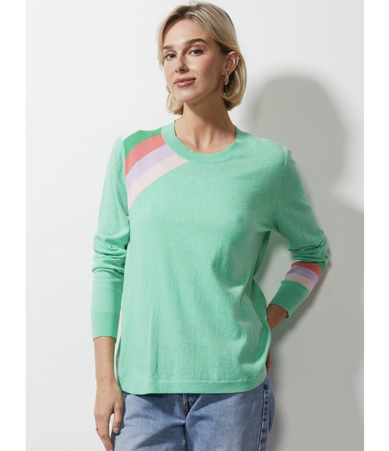 Zaket & Plover Striped Curve Jumper