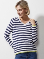 Zaket & Plover Stripe V Jumper