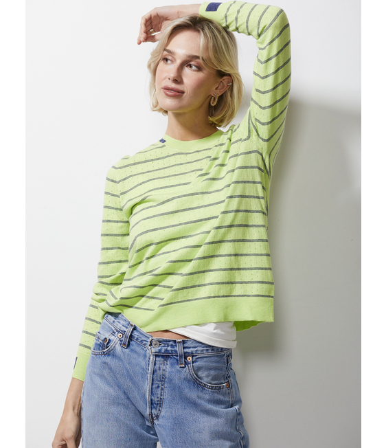 Zaket & Plover Pointelle + Stripe Jumper