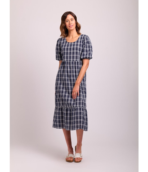 Memo Volume Sleeve Midi Dress