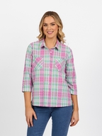 Vassalli Button Up Shirt with Tab Sleeve