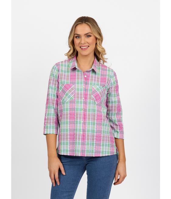 Vassalli Button Up Shirt with Tab Sleeve