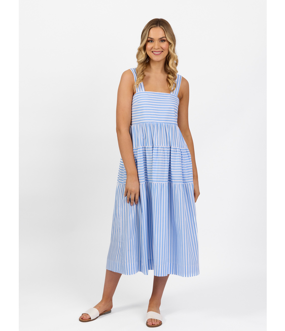 Vassalli Sleeveless Tiered Dress 