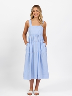 Vassalli Sleeveless Tiered Dress 