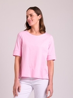 Esplanade Wide Neck Elbow Sleeve Tee