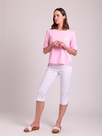 Esplanade Wide Neck Elbow Sleeve Tee