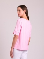 Esplanade Wide Neck Elbow Sleeve Tee