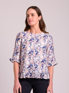 Foil Scoop Hem Top-style-MCRAES