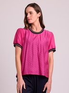 Memo Rib Trim Swing Tee