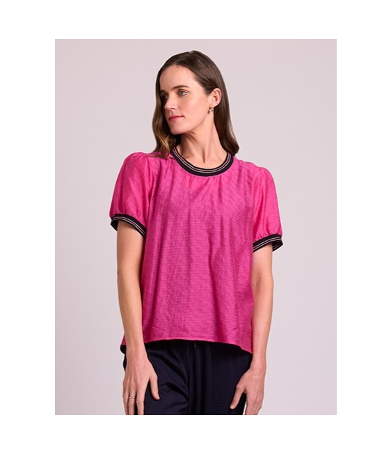 Memo Rib Trim Swing Tee