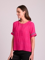 Oh Three Rib Trim Step Hem Top