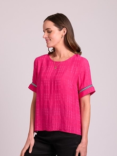 Oh Three Rib Trim Step Hem Top-style-MCRAES