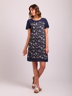 Memo Contrast Yoke Dress