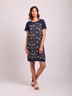 Memo Contrast Yoke Dress