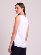 Memo Sleevless Woven Insert Top