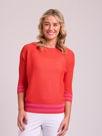 Oh Three Contrast Rib Jumper