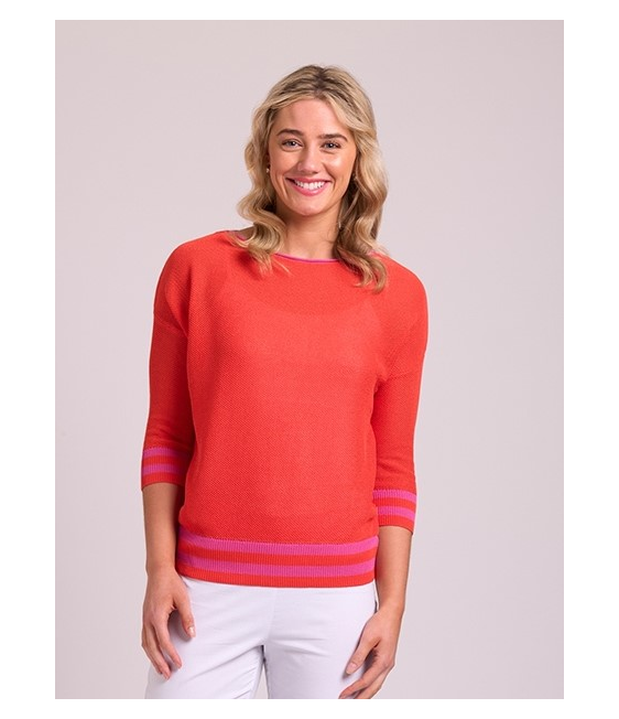 Oh Three Contrast Rib Jumper