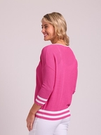 Oh Three Contrast Rib Jumper