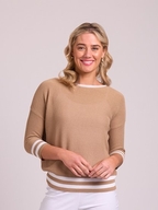 Oh Three Contrast Rib Jumper