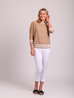 Oh Three Contrast Rib Jumper