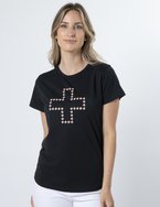 Stella + Gemma Antique Rose Cross T Shirt