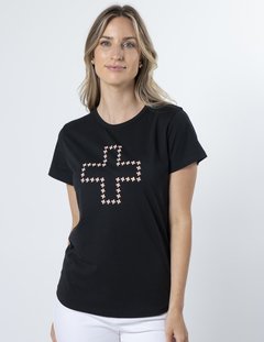 Stella + Gemma Antique Rose Cross T Shirt-style-MCRAES