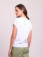 Foil Boxy Pleat Back Top