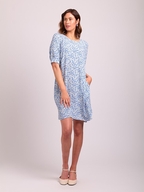 Foil Tuck Sleeve Dress