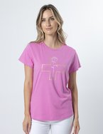 Stella + Gemma White Rose Gold Cross Tee