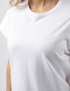 Stella + Gemma Embroidered Logo Cuff Sleeve Tee