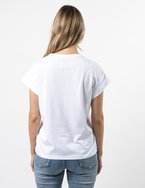 Stella + Gemma Embroidered Logo Cuff Sleeve Tee