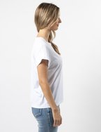 Stella + Gemma Embroidered Logo Cuff Sleeve Tee